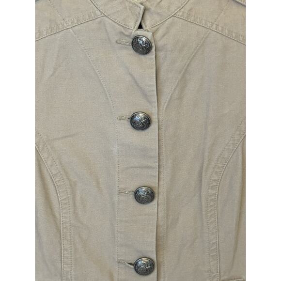 Y2K Old Navy Womens Size Medium Military Button Up Jacket Preppy Academia - Picture 4 of 11